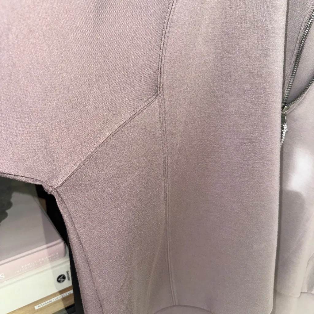 SPANX AirEssentials Half Zip Sweatshirt 1/4 pullover smoke taupe plus size curve - Image 7