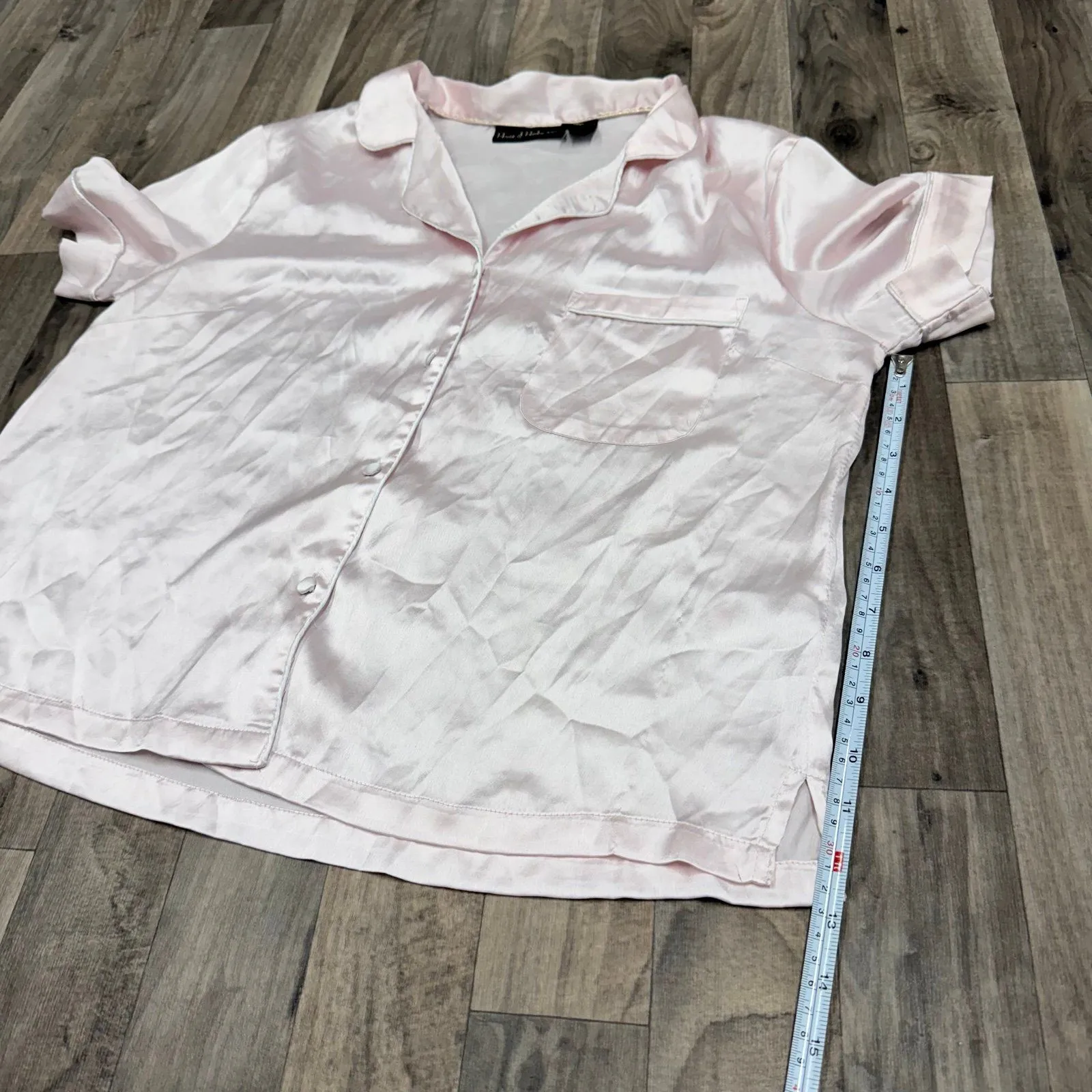 House of Harlow 1960 pink satin sleep pj top Size M - Image 4