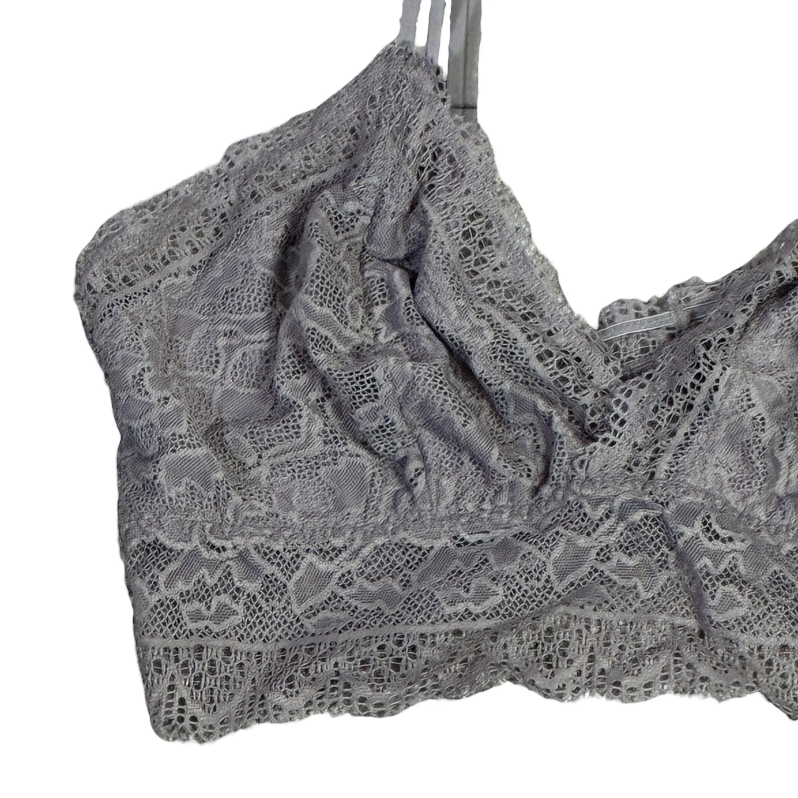 NWT Soma Embraceable Lace Bralette Womens L Smokey Taupe Romantic Coquette - Image 3