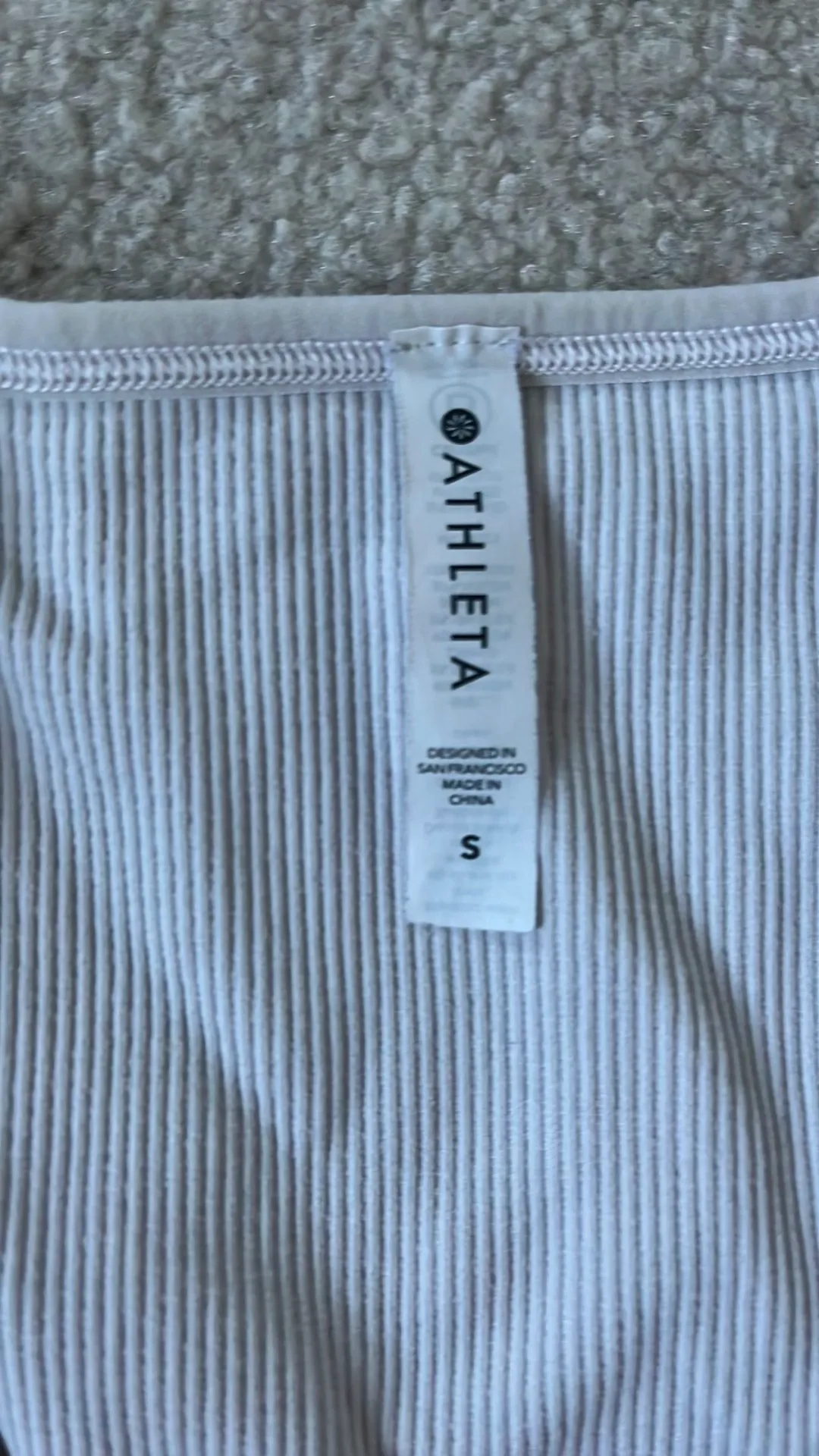 Pale Pink Crop Tank (Ribbed) - Image 3