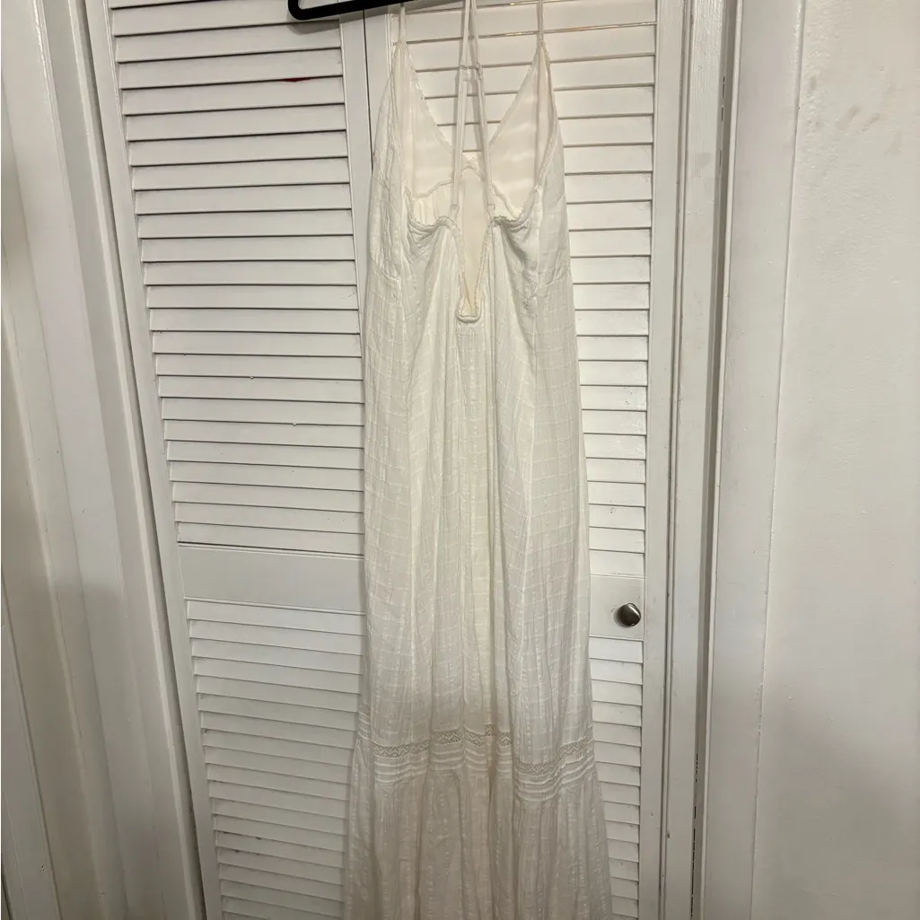 Aerie long maxi low back large white dress - Image 2