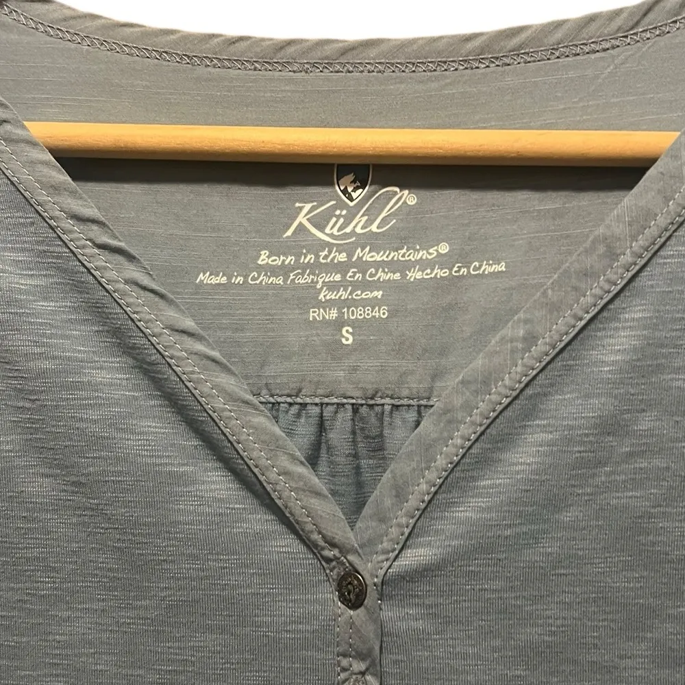 Kuhl Shasta 3/4 Henley Stonewash Hiking Top Size Small - Image 5