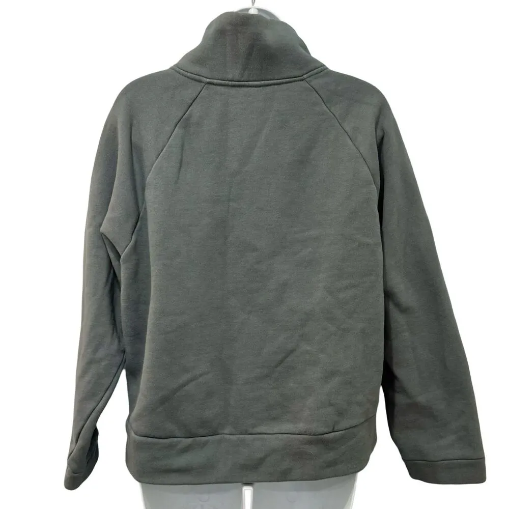 MPG Sport Beckon Gray Green 1/4 Zip Cropped Sweatshirt sz M Athleisure Oversize Size M - Image 7