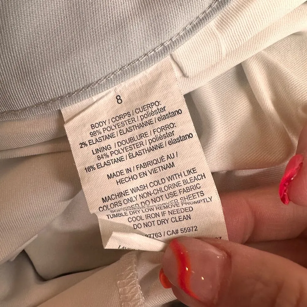 PGA Tour Gold Grey Skirt Skort Size 8 - Image 5