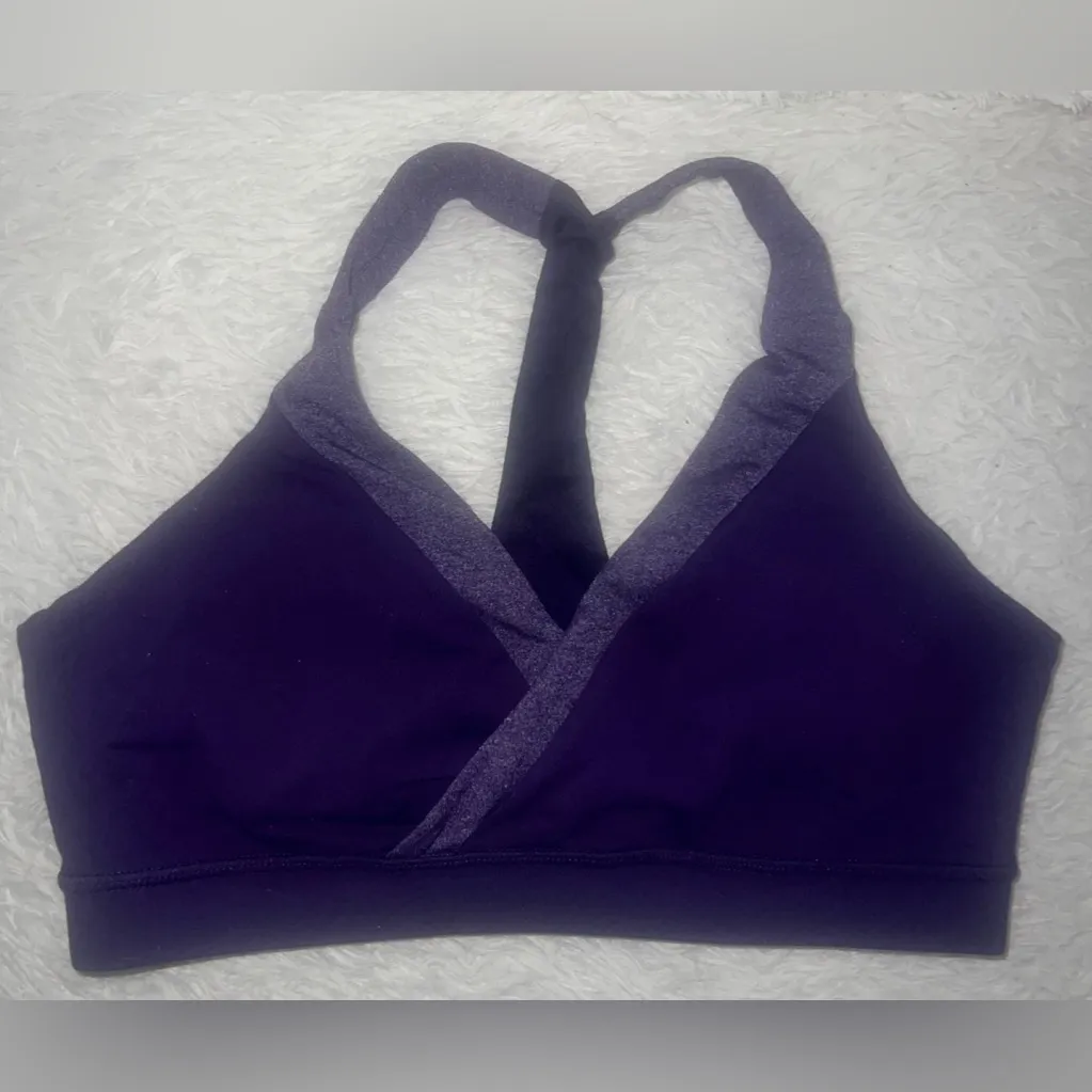Lululemon  Deep Breath Bra size 8 -two tone purple - Image 3