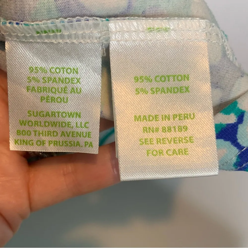 Lilly Pulitzer Waverly Top Bright Navy A Jungle In Here Blue Green Print - Image 5