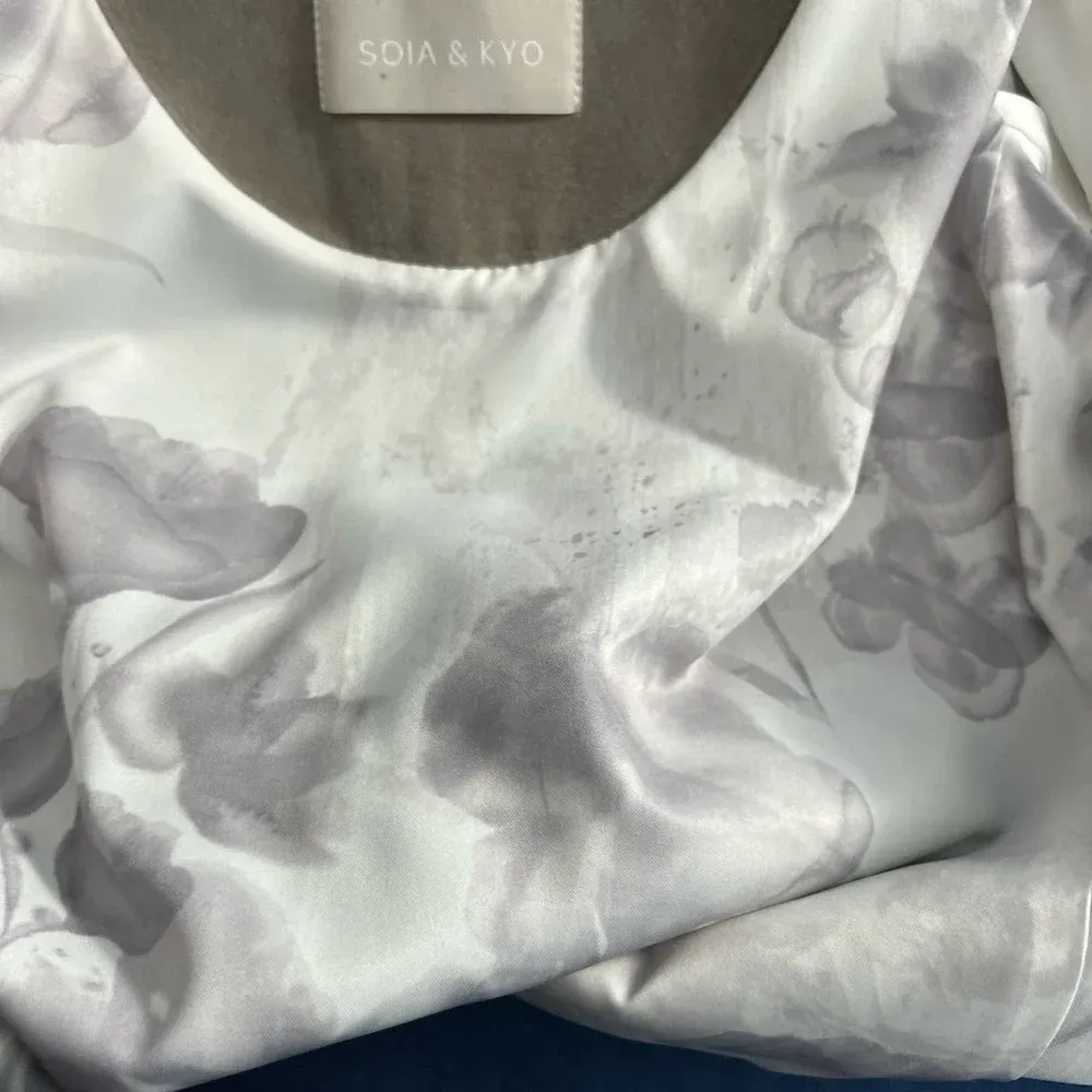 Soia + Kyo Collarless Zip Front‎ Suede Jacket Tan Brown Size US Small - Image 12