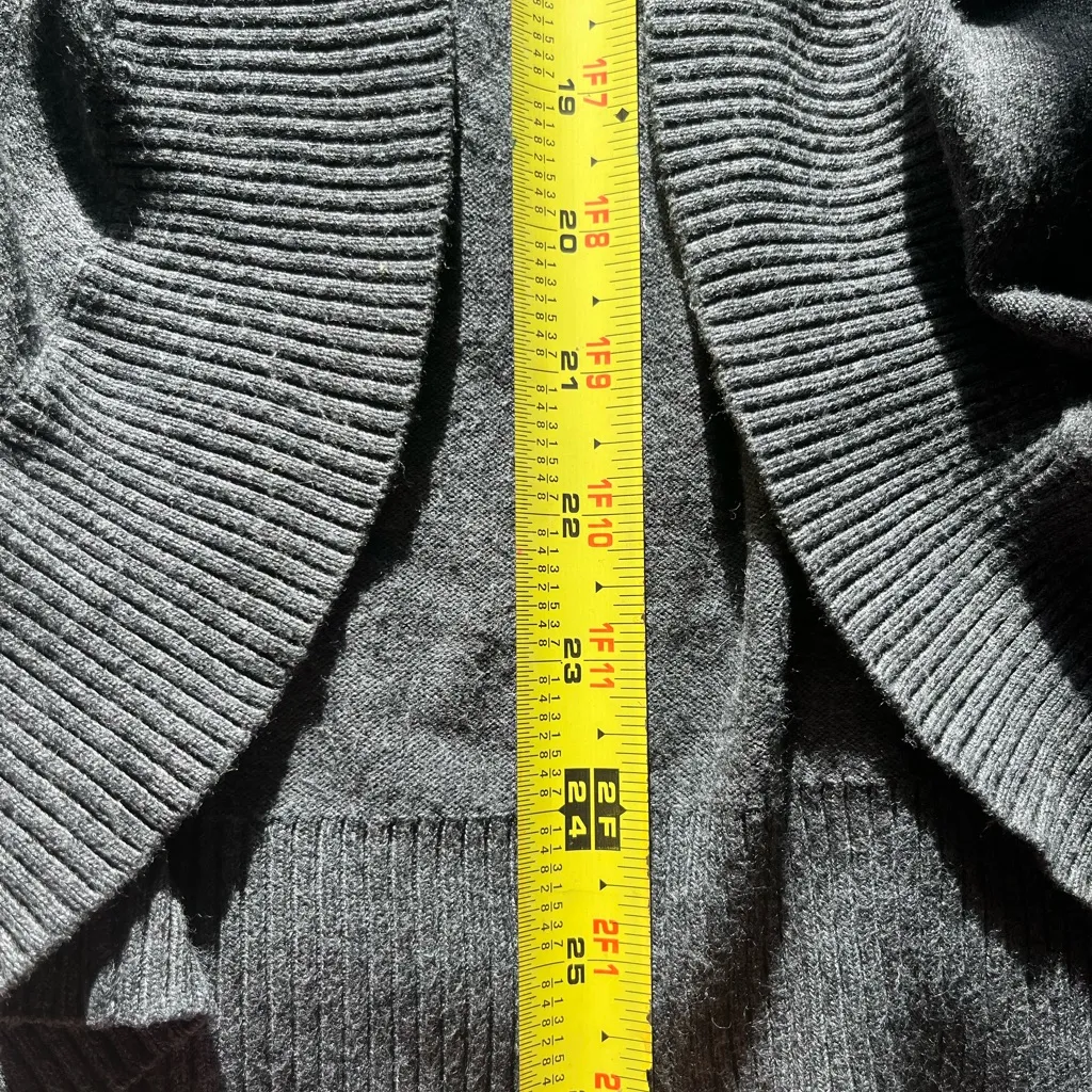 Faded Glory Gray Shawl Collar Cardigan Sweater Top Long Sleeve SZ S Casual - Image 8