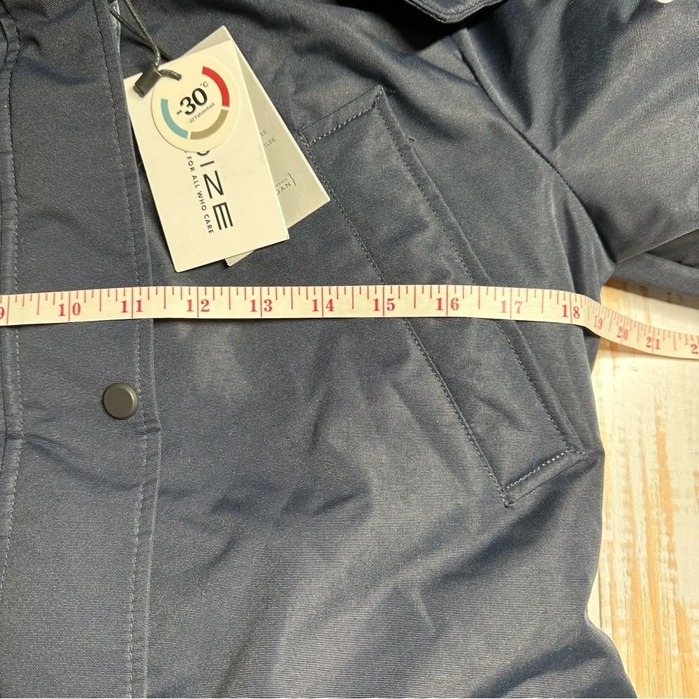 Noize Nora Faux Fur Trim Hooded Parka Jacket Navy Size XS - Image 13