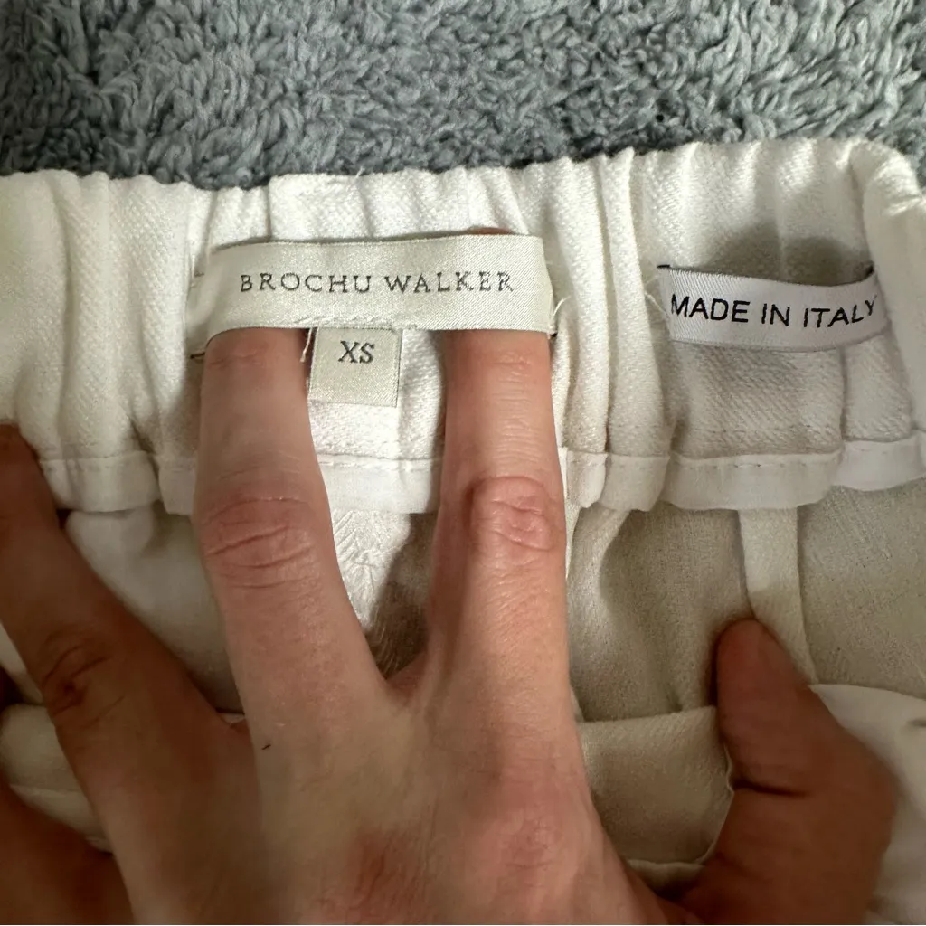 Brochu Walker Linen Blend White Relaxed Fit Pants Size XS - Image 7