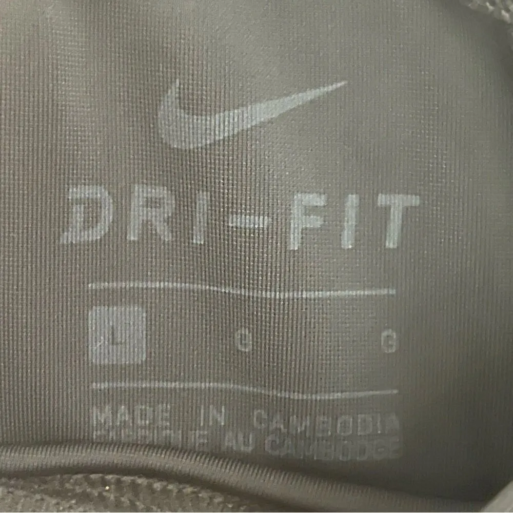 Nike Size Large Running Leggings Pants Drawstring Solid Black - Image 9