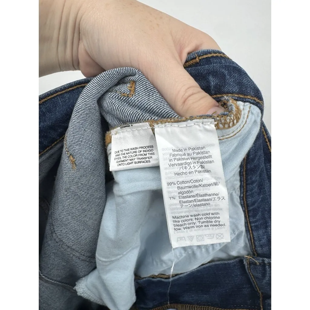 J.‎ Crew Mercantile Wide Leg Mermaid Ocean Patch Work Jean Women 28 Blue Wash - Image 4