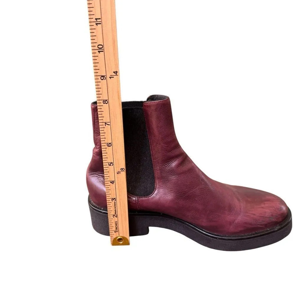 No. 6 Store Leather Ankle Chelsea Boots in Burgundy 10 women’s Red - Image 7