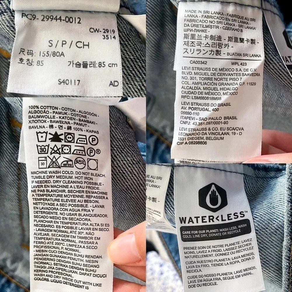 Levi’s Ex-BF Trucker Jacket Custom S - Image 9