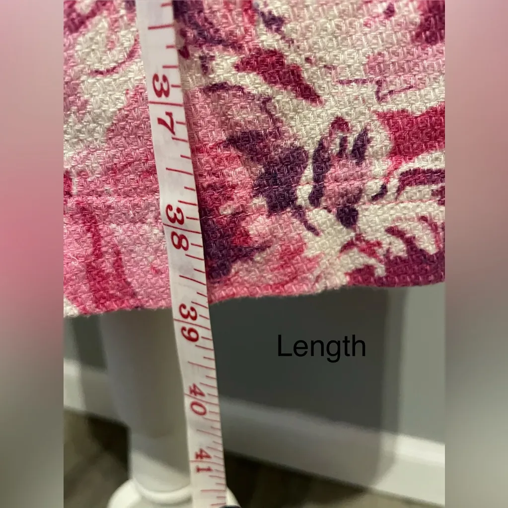 Adrianna Papell Pink Rose Floral Sheath Dress Sleeveless V-Neck Pleated - Image 5