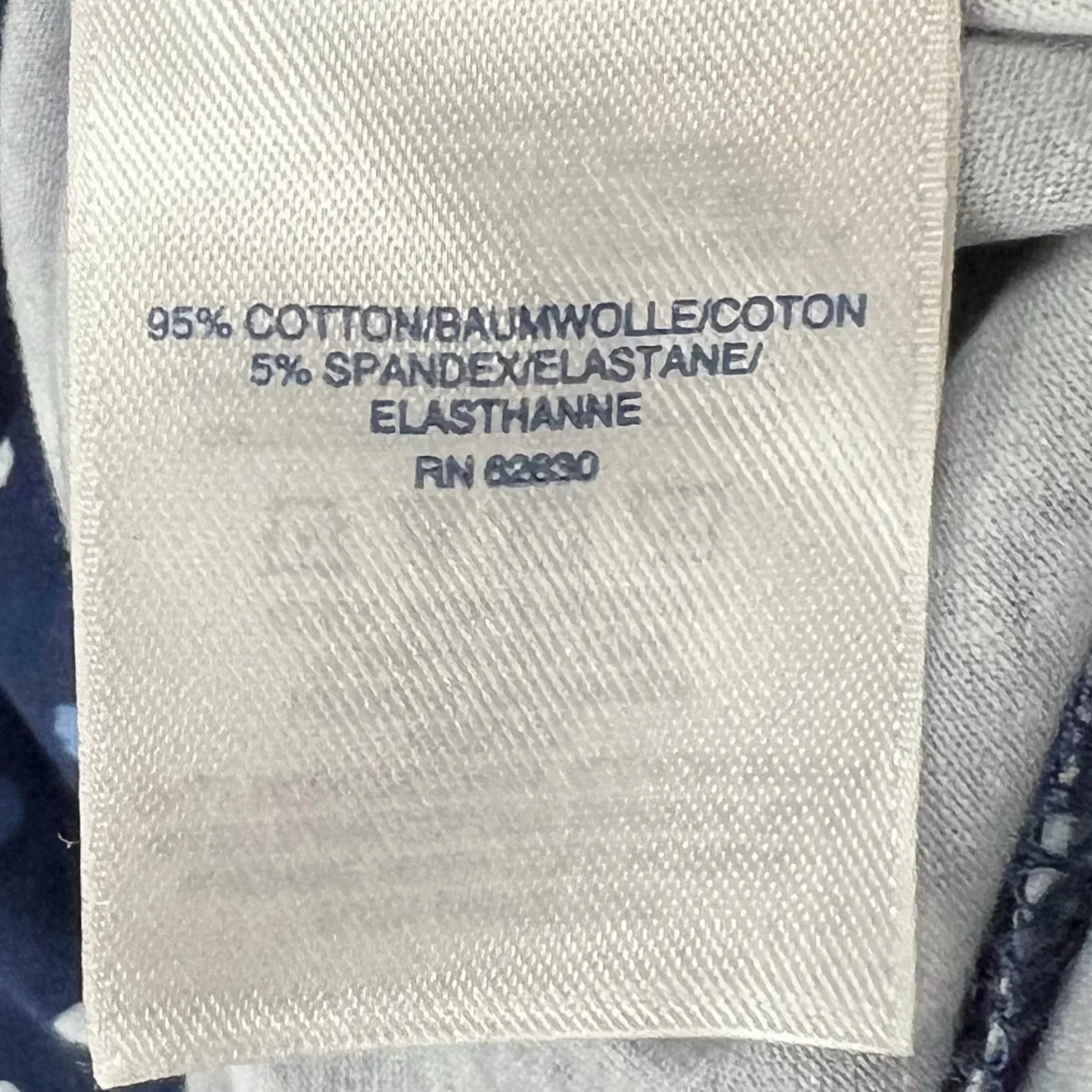 Lands End Dress Womens L Navy Blue Polka Dot Ruffle Hem Jersey Casual Coastal Size L - Image 13