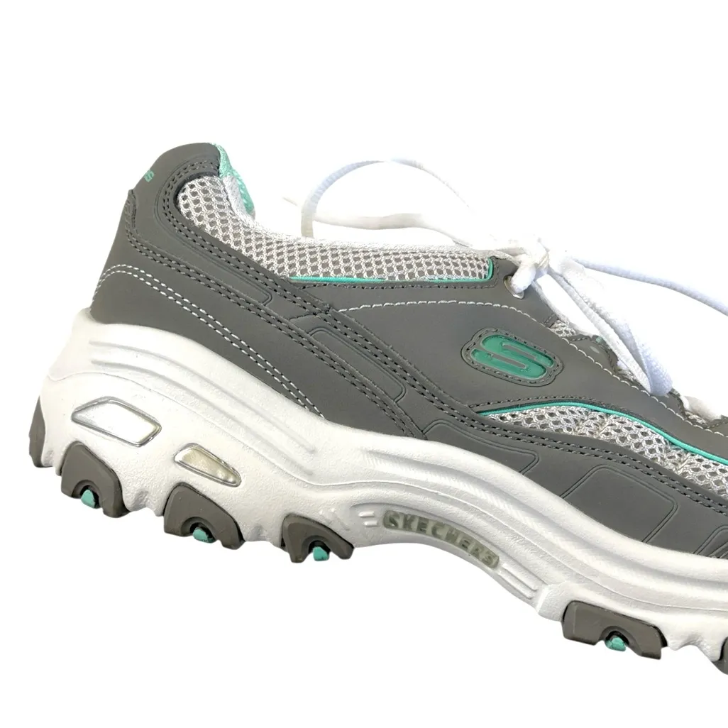 Like New Skechers D’Lites - Lifesaver Sneakers Grey Mint Size 10 - Image 5