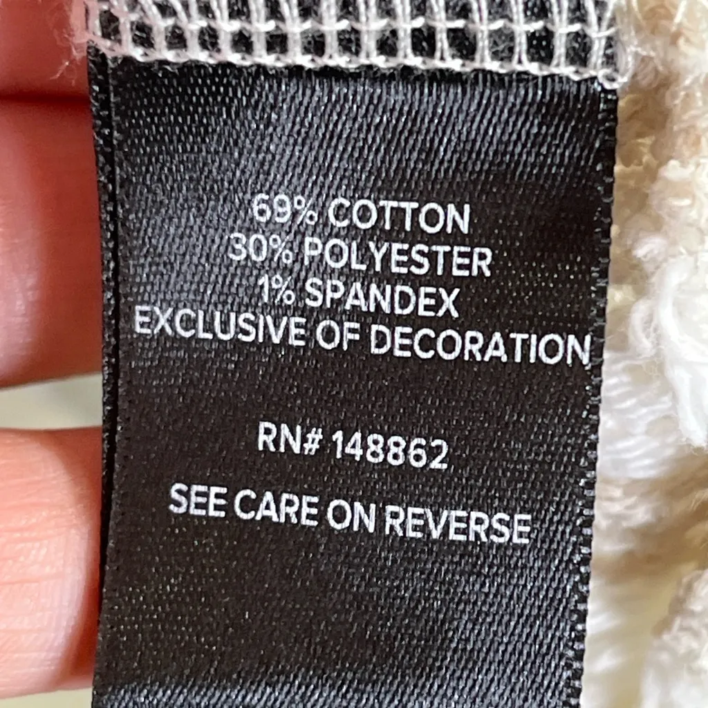 Torrid Striped Open Front Kimono Cardigan Plus 1 Beige White Lightweight Knit - Image 4