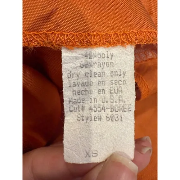 Vintage Orange Maxi Skirt Party Cocktail Evening Special‎ Occasion - Image 11