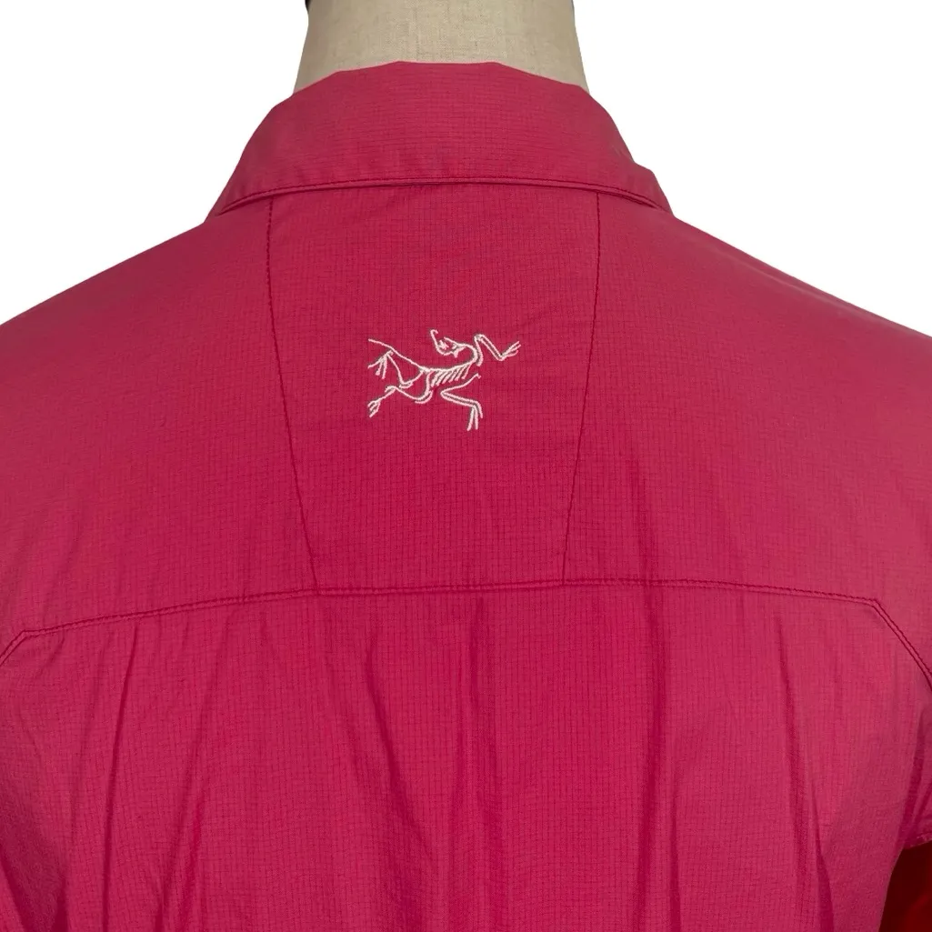 Arc’teryx Fernie Short Sleeve Nylon Snap Front Shirt in Pink Outdoors Hiking - Image 10