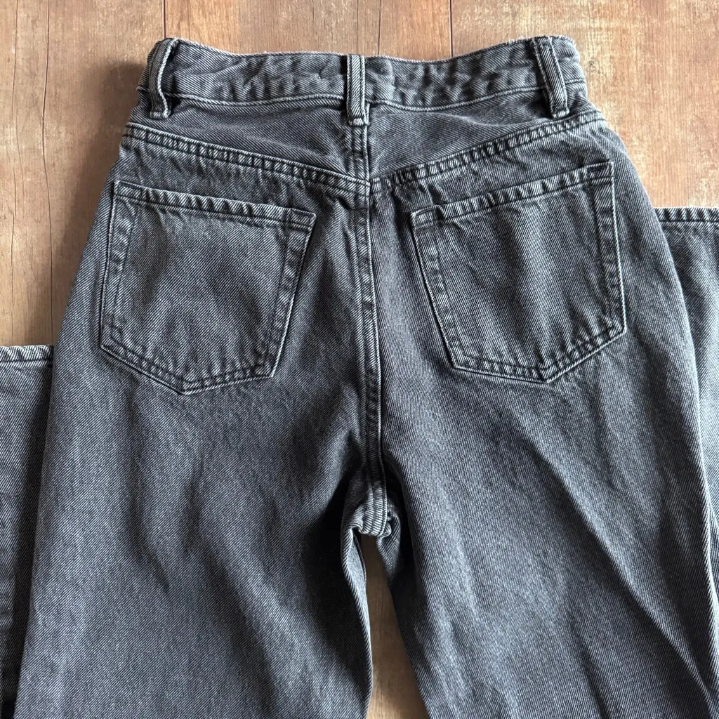 PacSun Eco Grey Patchwork 90’s Boyfriend High Rise Jeans Size 25 - Image 7