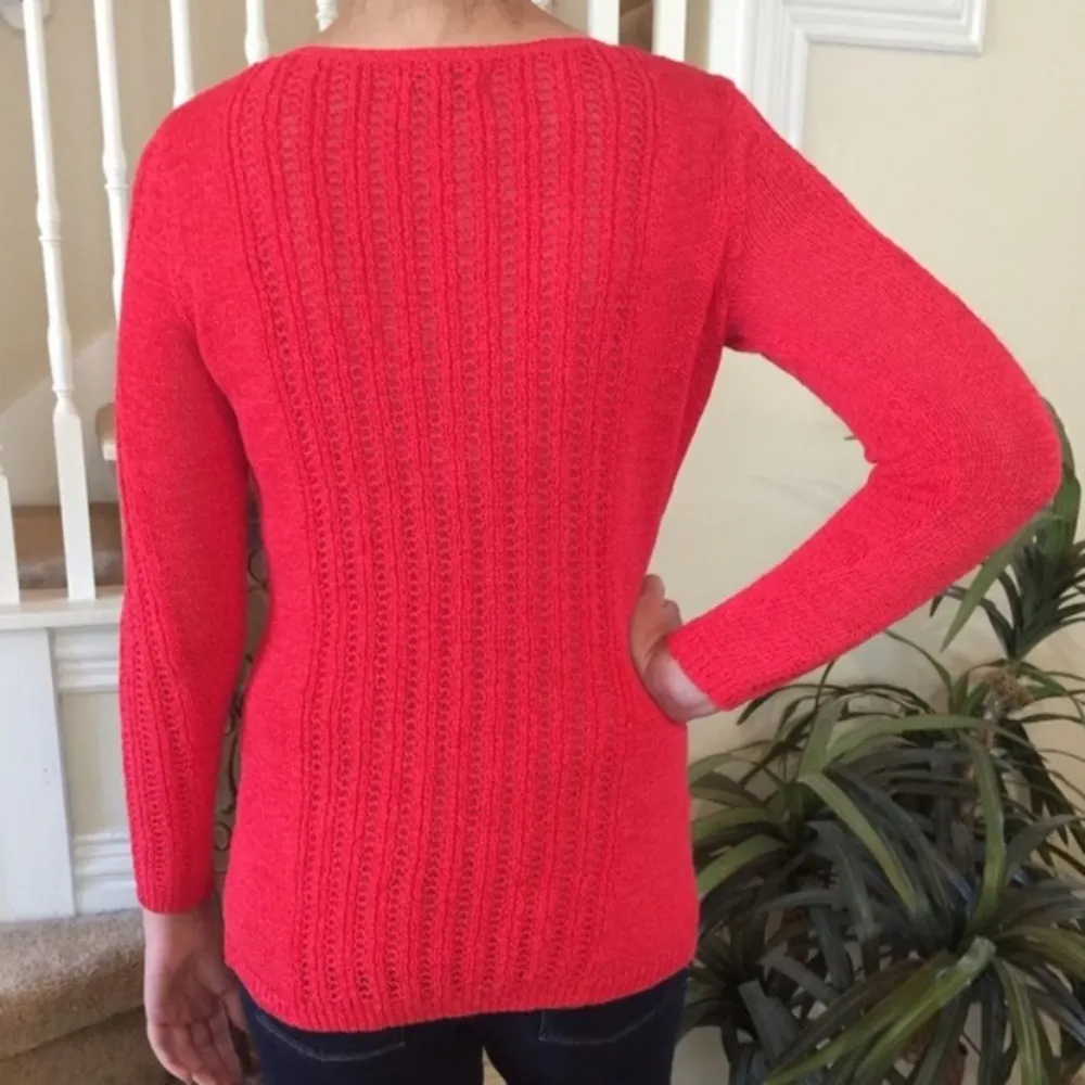 Rachel Zoe Red Knit Scoop Neck Sweater - Image 7