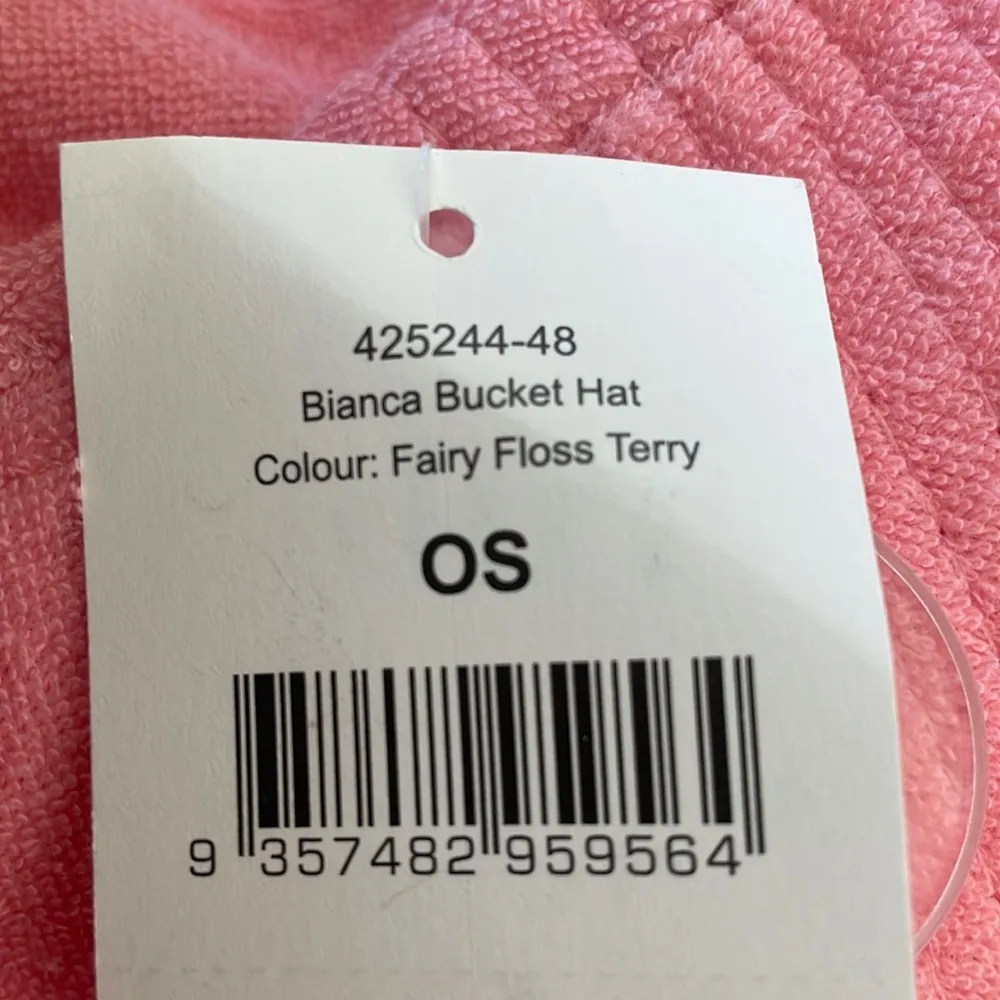 cotton on pink fairy floss terry cloth Bianca bucket hat new - Image 2