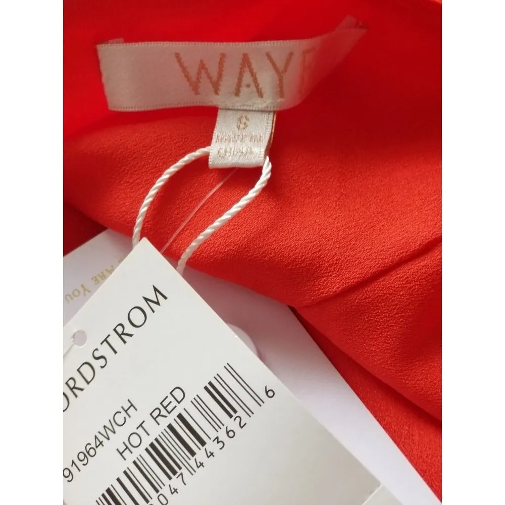 WAYF Amery Faux Wrap Spaghetti Strap Mini Party Dress A line Tie Waist Size (S) - Image 7