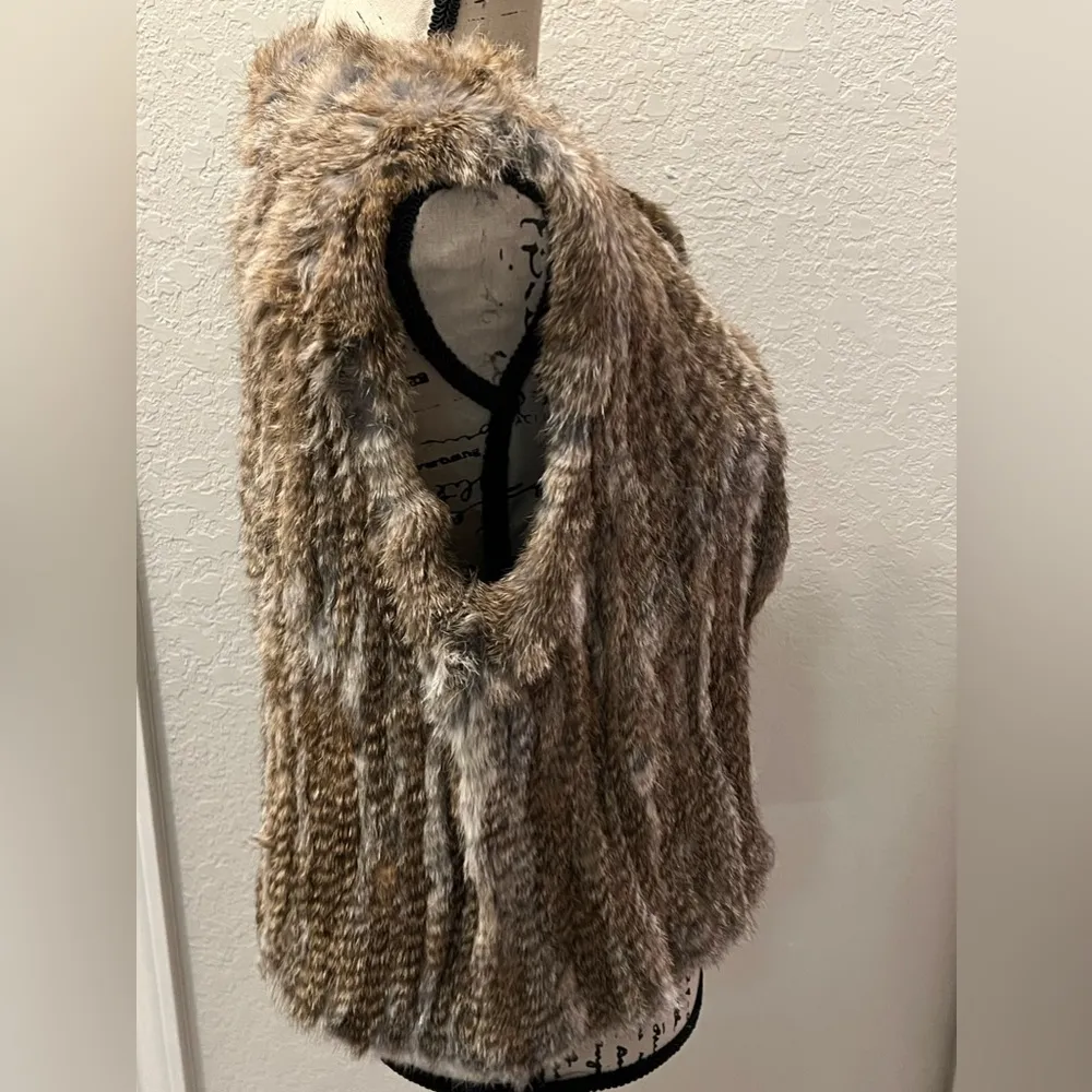 NWT Fur Vest size large 100% Real Natural Rabbit Fur - Image 6
