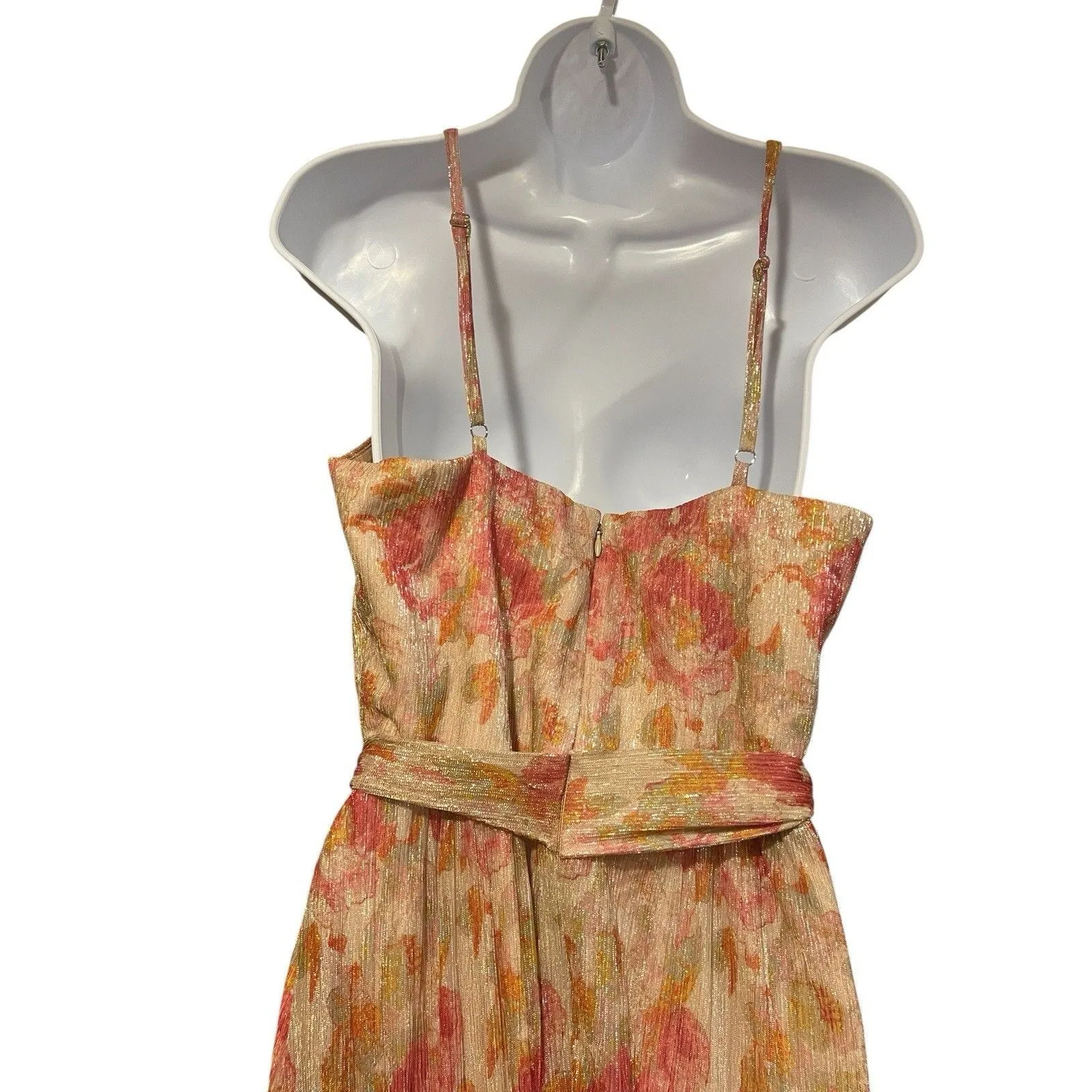 Dress the Population Pink floral Chrissy Gown SZ L - Image 6