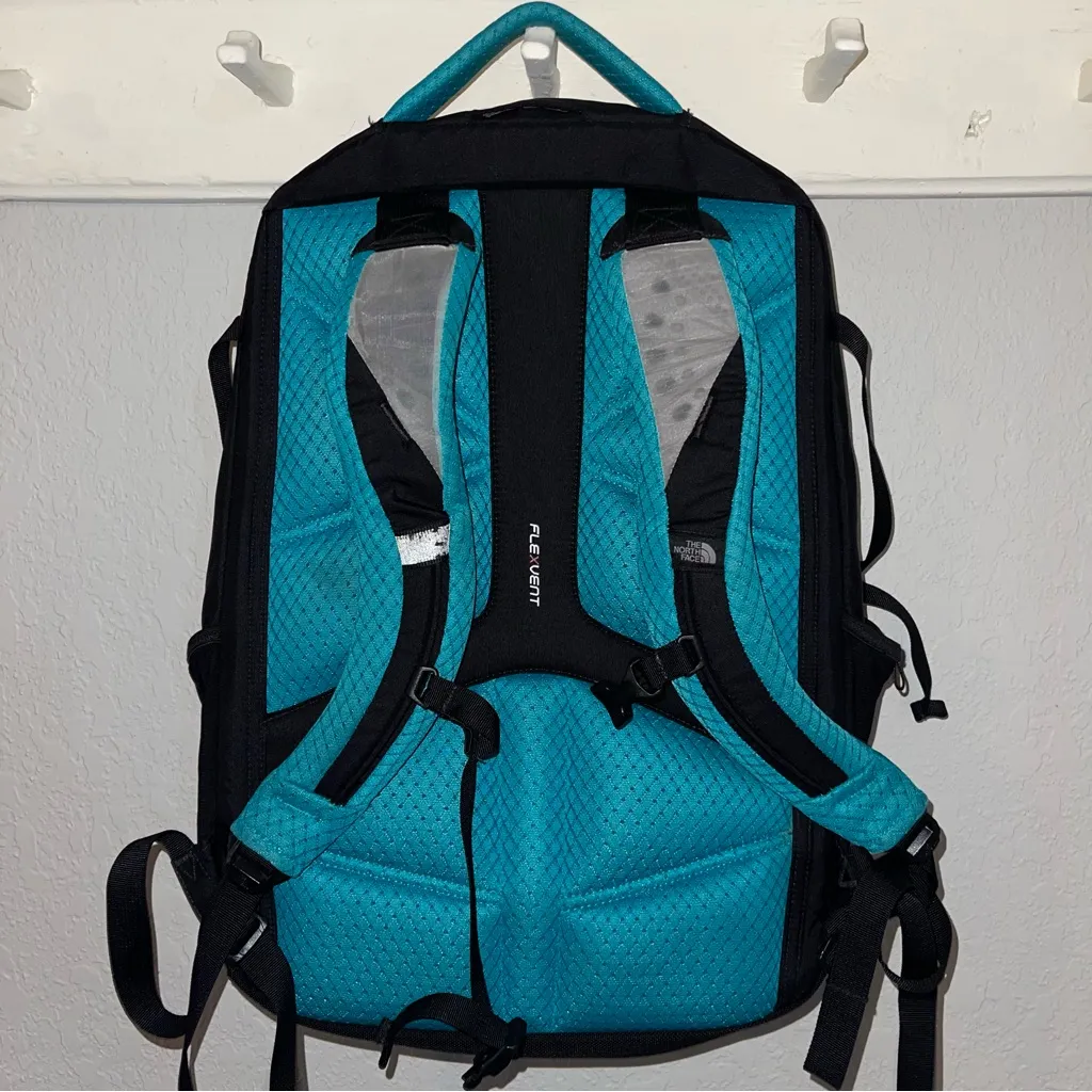 The North Face  Women's Borealis Black Green Violet Backpack - Image 2