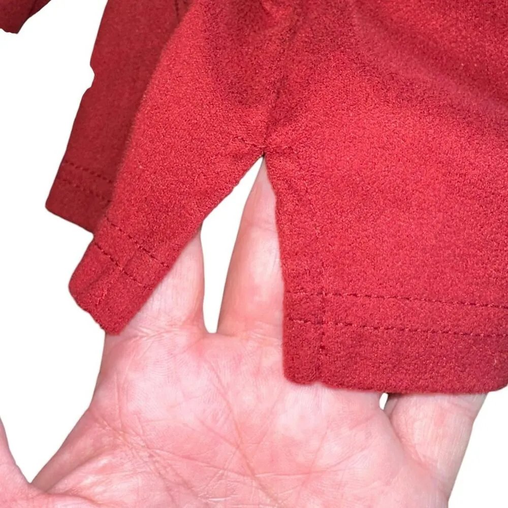 Sonoma Vintage Faux Suede Red Long Sleeve Tee Shirt Petite - Image 2