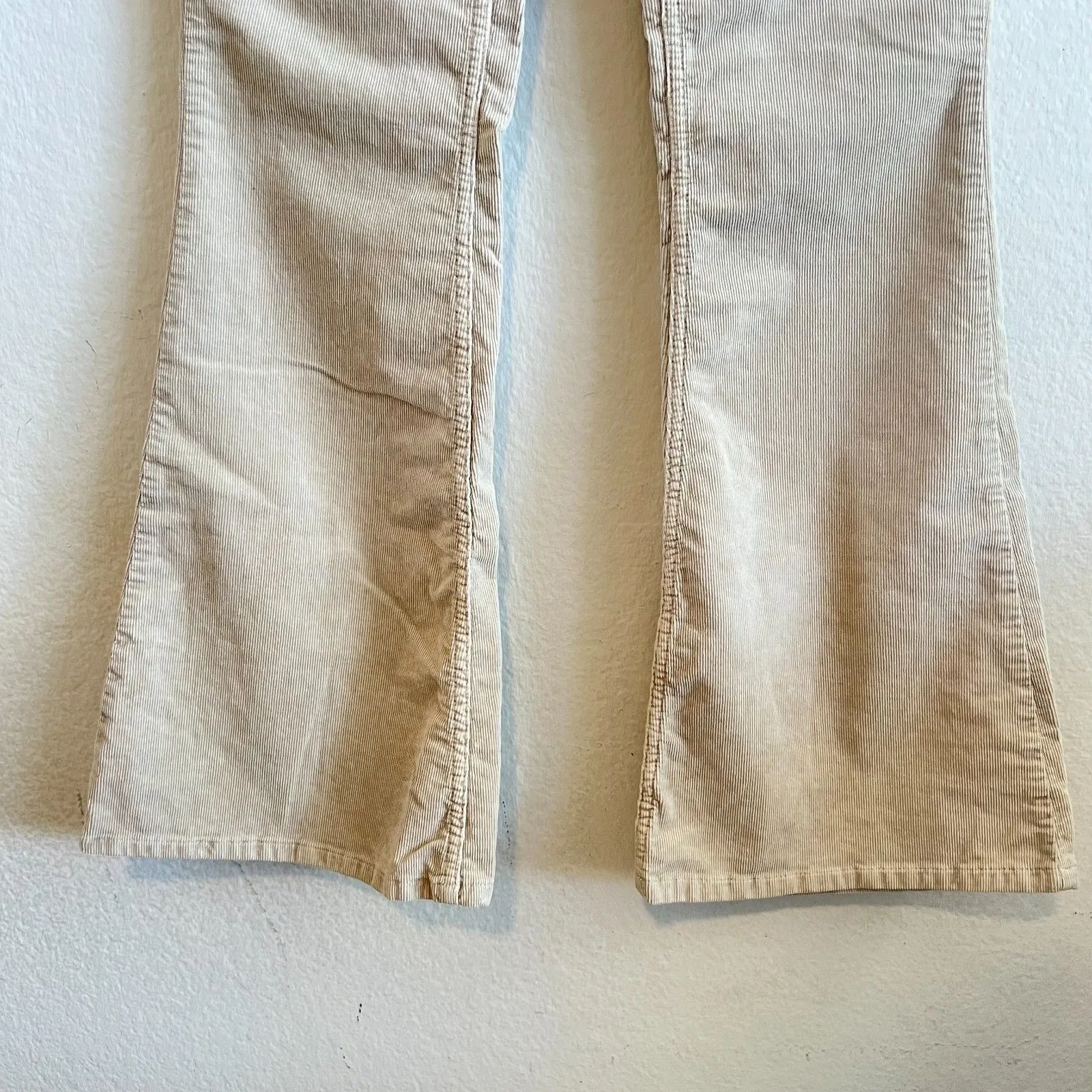 BDG UO Beige Cream Corduroy High Rise Flare Pants Jeans Womens 29 Regular - Image 8
