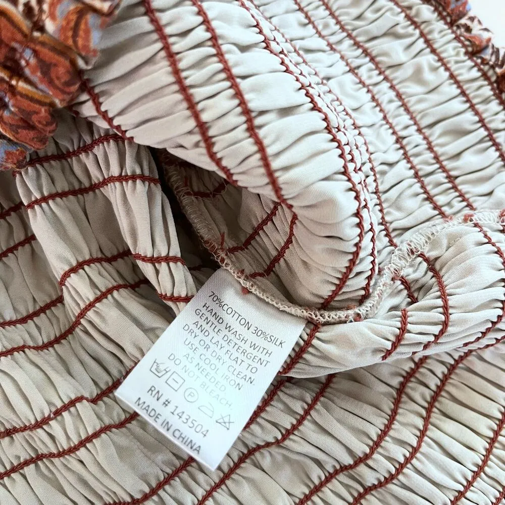 Marie Oliver Glennon Mock Neck Long Sleeve Top in Sedona Stripe Size Medium - Image 9