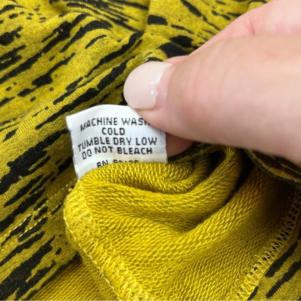 Bryn Walker Womens SZ Small Yellow Black Dolman Tunic Top Shirt Blouse Lagenlook - Image 4