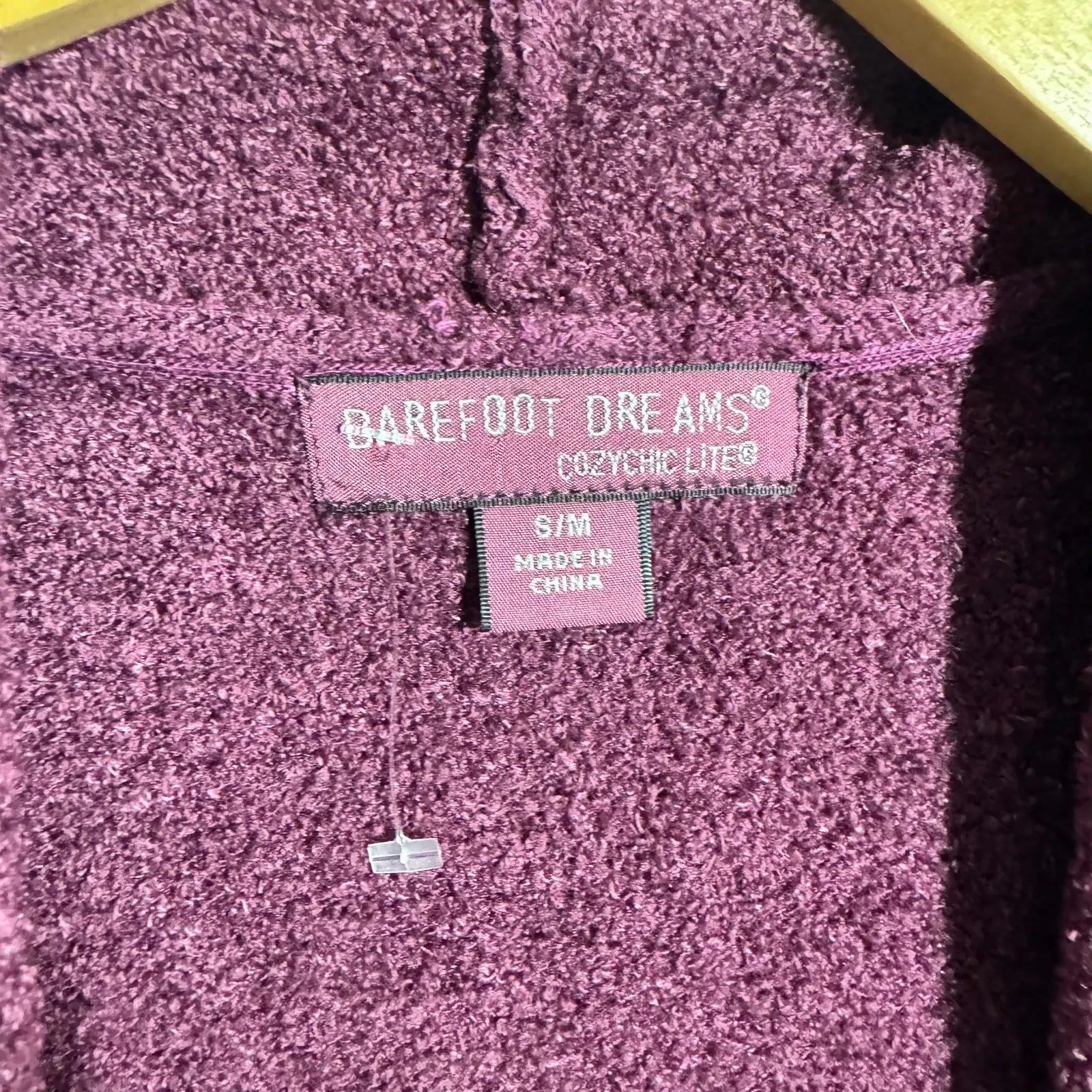 Barefoot Dreams CozyChic Lite Circle Cardigan Women S/M Burgundy Comfort Casual - Image 5