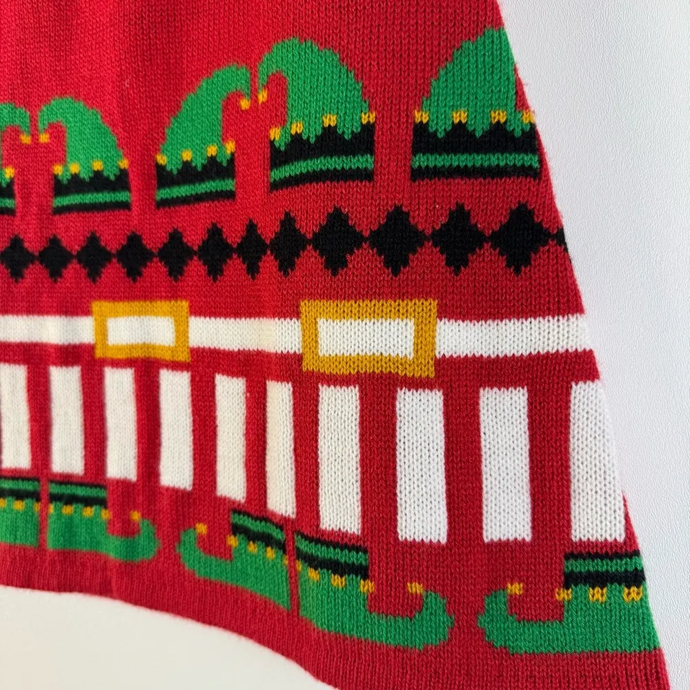 Ugly Christmas Sweater Skirt Knit Medium With Love Derek Red Green NWOT A Line - Image 3