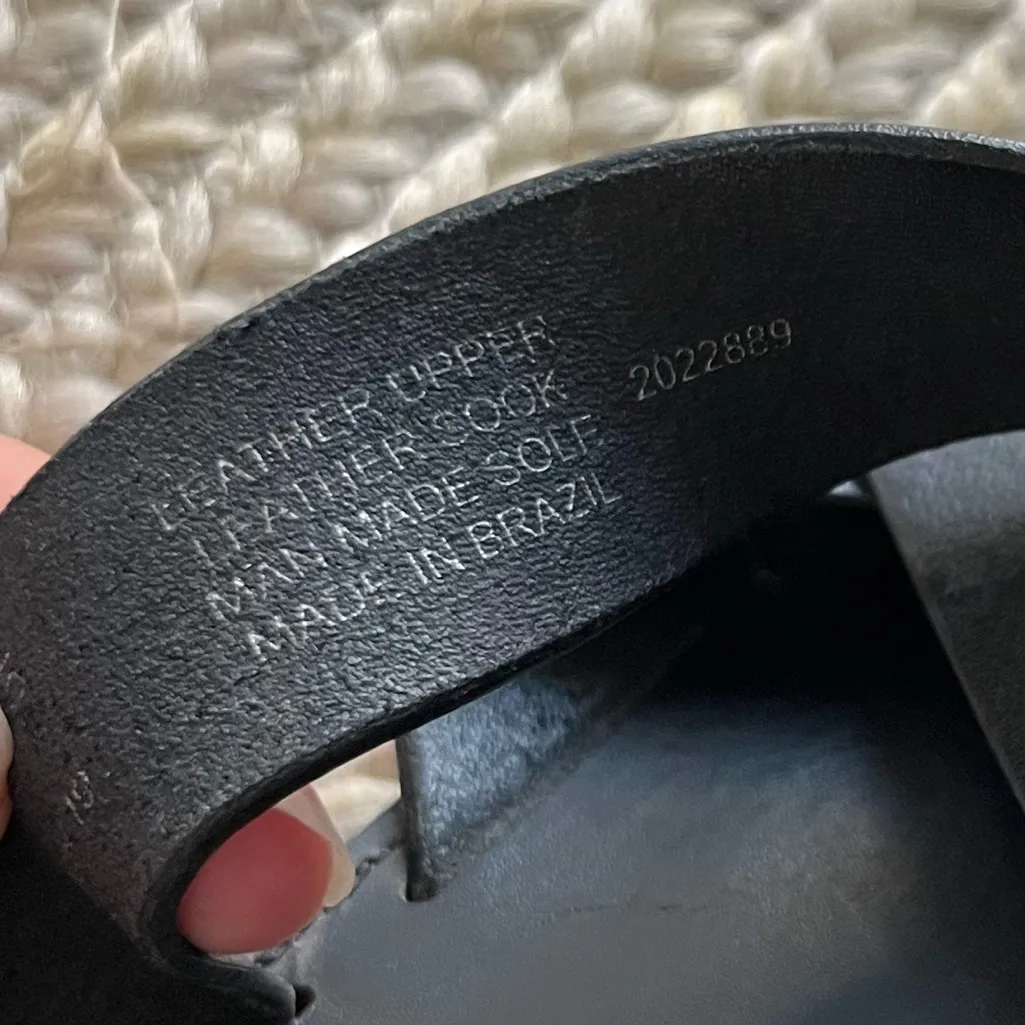 Madewell The Boardwalk Woven Slide Sandal Leather Black 5.5 5 1/2 - Image 10