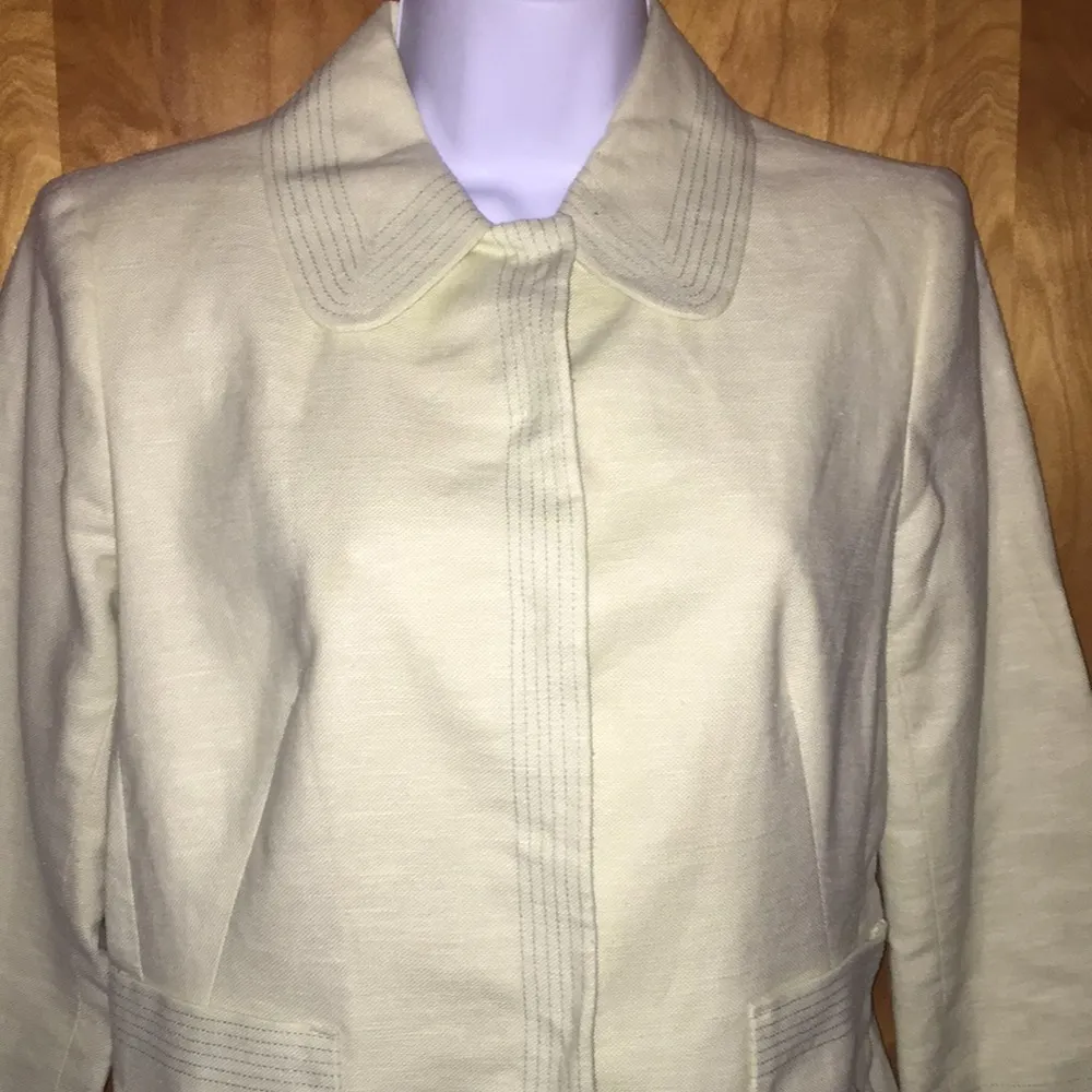 ZARA Light Yellow/ Celery Green  Basic Jacket Size 6 - Image 3