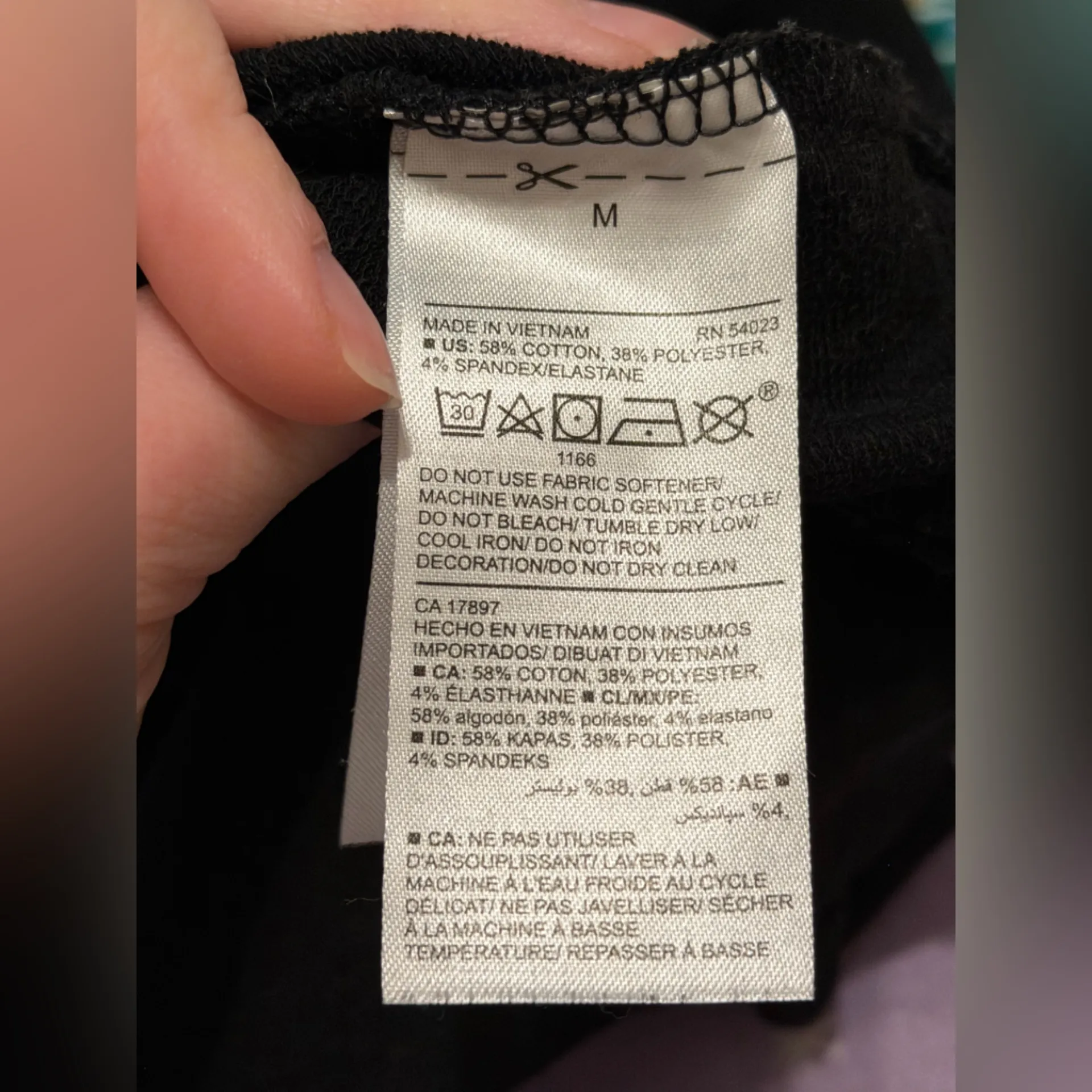 Fabletics Black Criss Cross Back Sweatshirt - Image 3