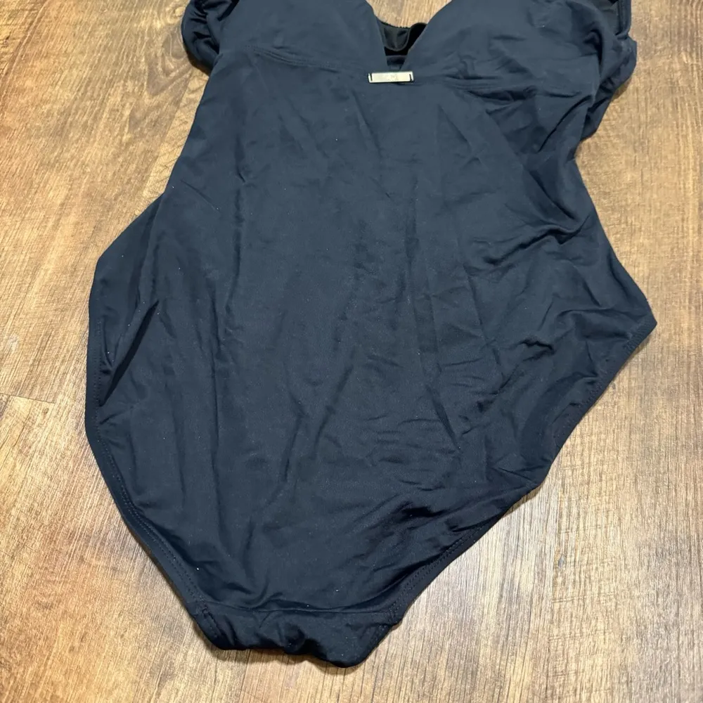 Lauren Ralph Lauren Sz 10 Black Beach Cut Out Surplice One Piece Swimsuit - Image 15