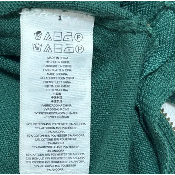 Michael Kors Women's Sweater Gold Zipper Emerald Green Modern Holiday Chic Sz S - Image 7
