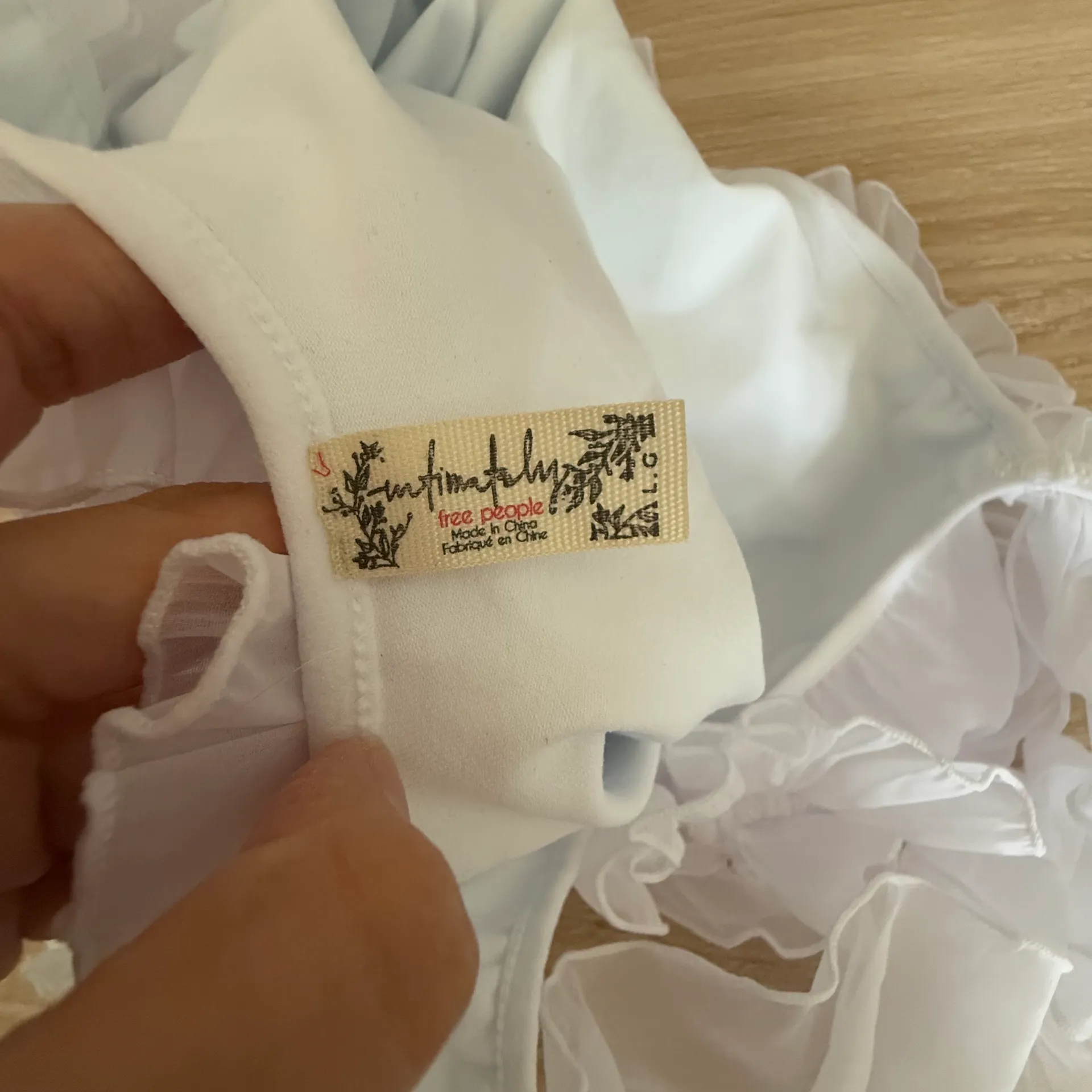 Large NWOT Until Next Time Bodysuit White 3d floral - Image 6