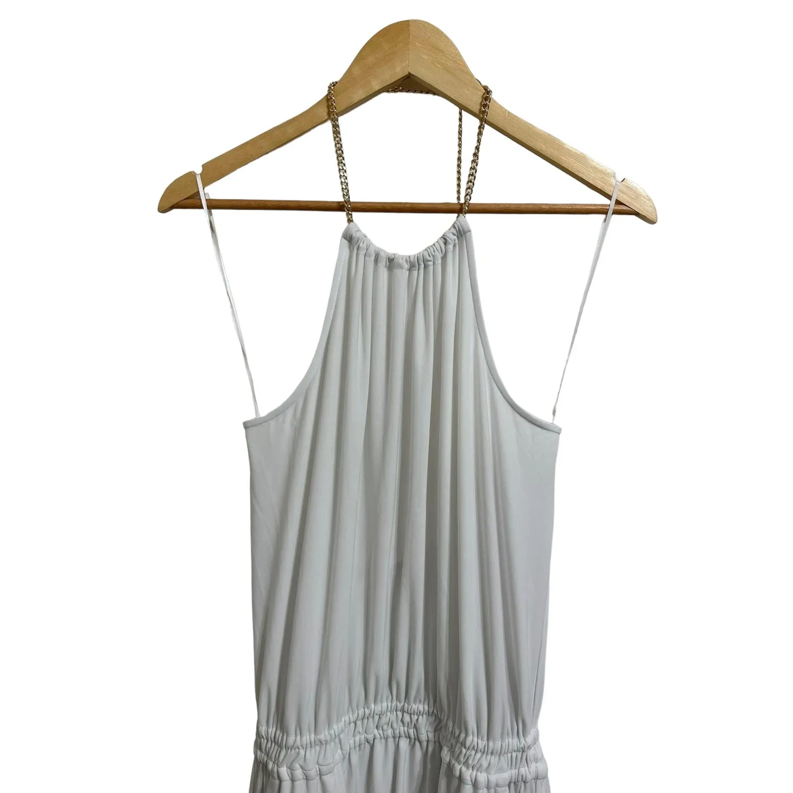 Ramy‎ Brook Women's Chain Trim Aly Halter Mini Dress In Ivory Size Small NWT - Image 4