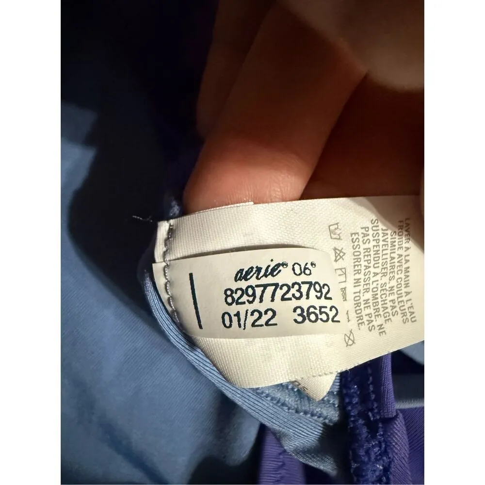 Aerie Tassel Cut Out Asymmetrical One Piece Swimsuit Sz S - Image 9