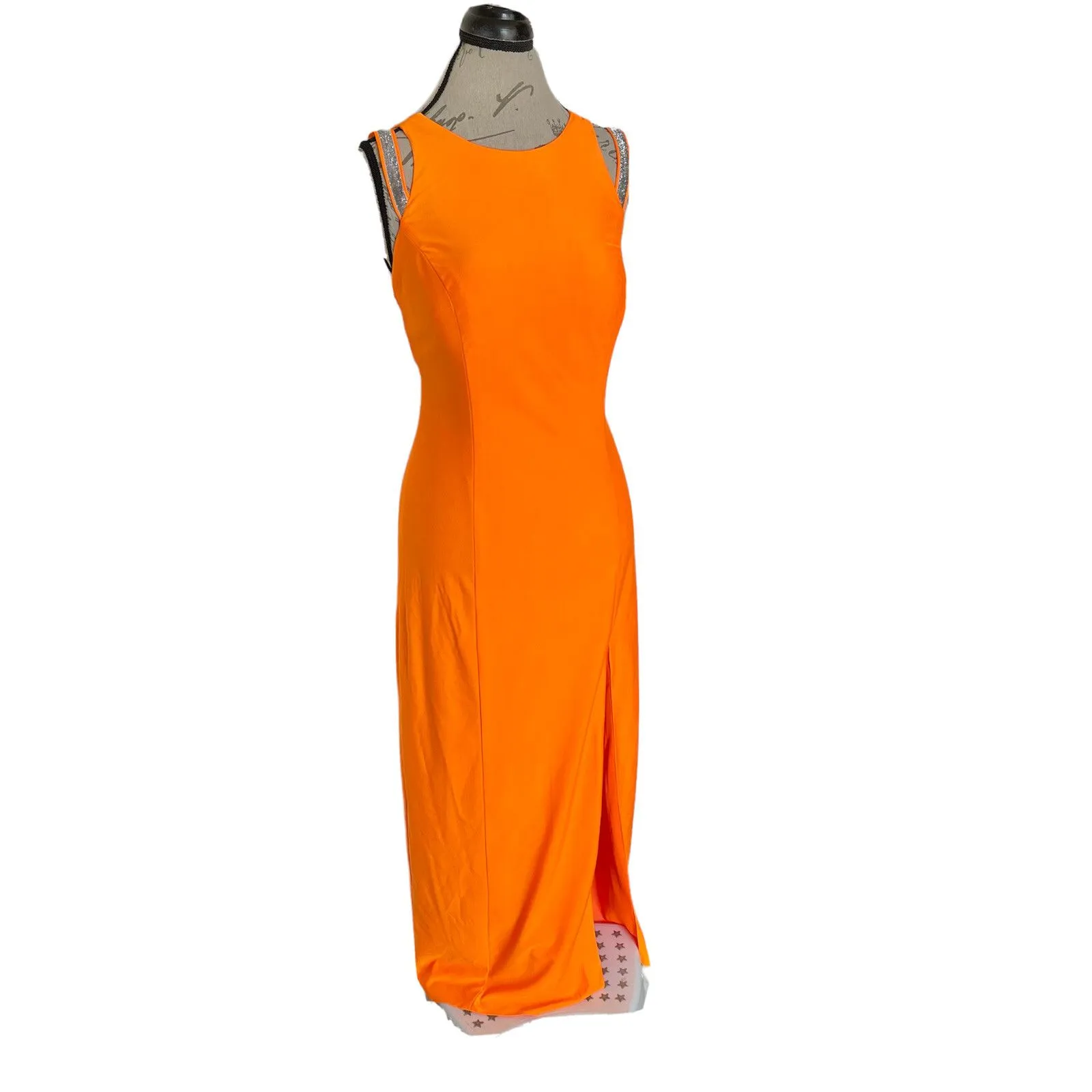 JJ's House Dress Sz 8 Gown Prom Formal Party Holiday New Year's Anniversary Orange - Image 4