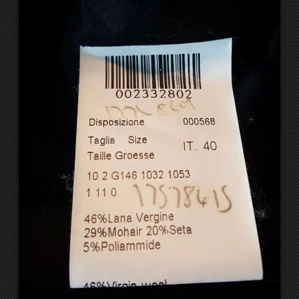 Piazza Sempione Teal Tweed‎ Neck Tie Cropped Wool Jacket Italy 40 - Image 4