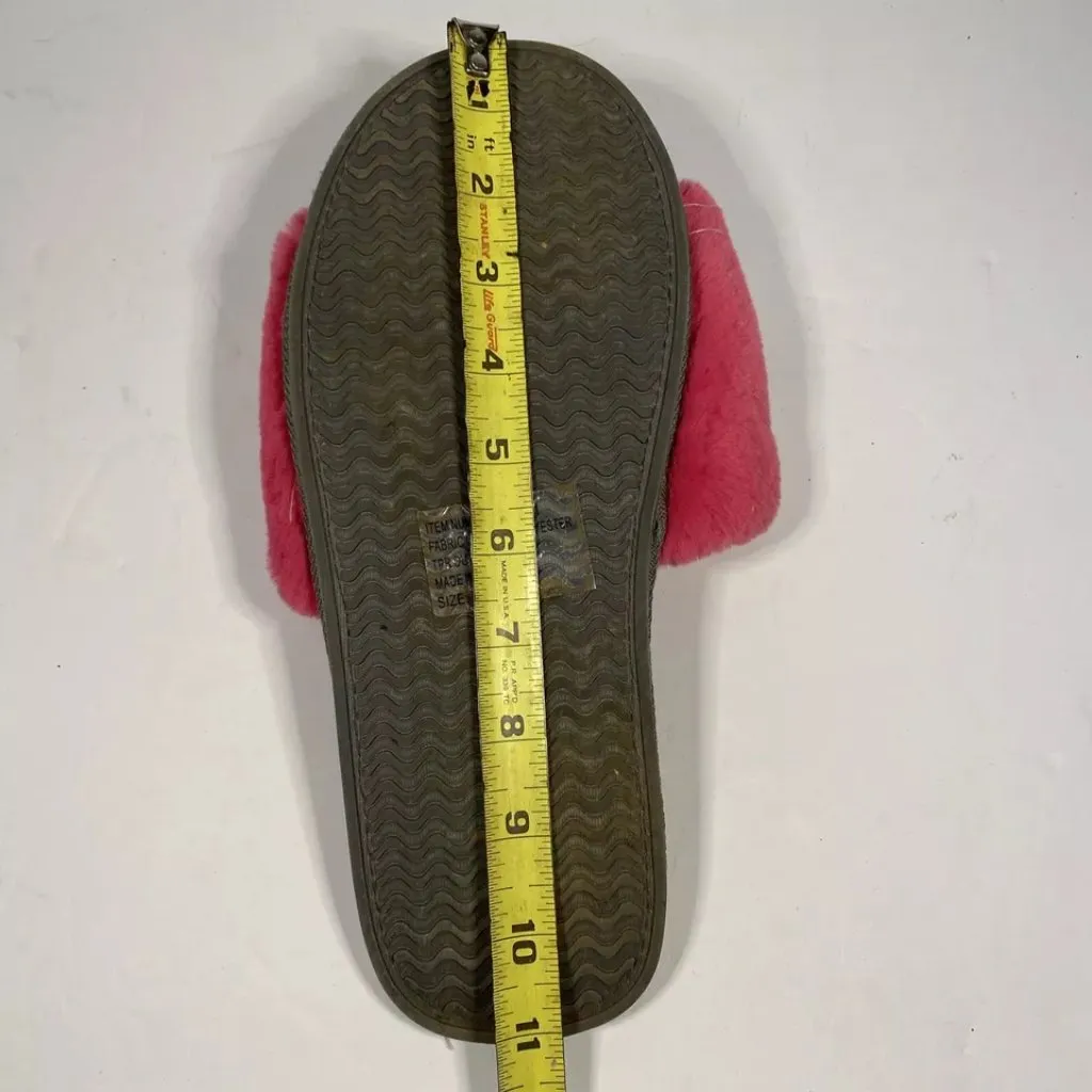 TORRID Hot Pink Fuzzy Slippers Women’s Size 9.5 WW Slip On - Image 7