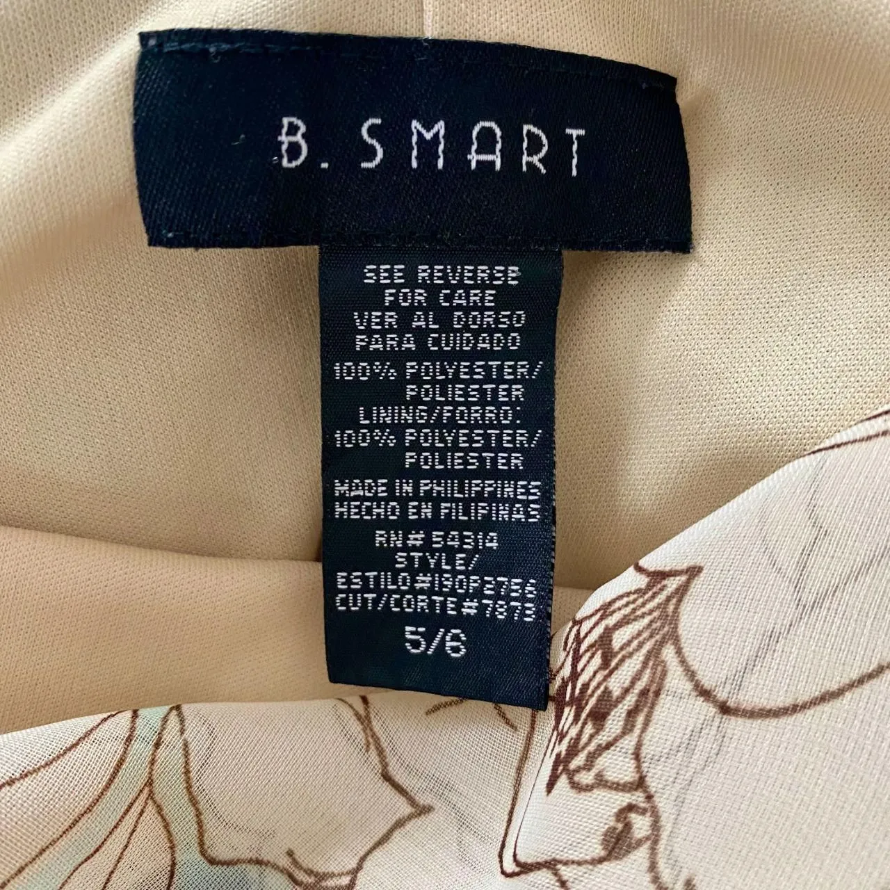 B. Smart Early 2000's Tan Cream Teal Blue Frilly Ruffle Asymmetric Midi Dress S - Image 7