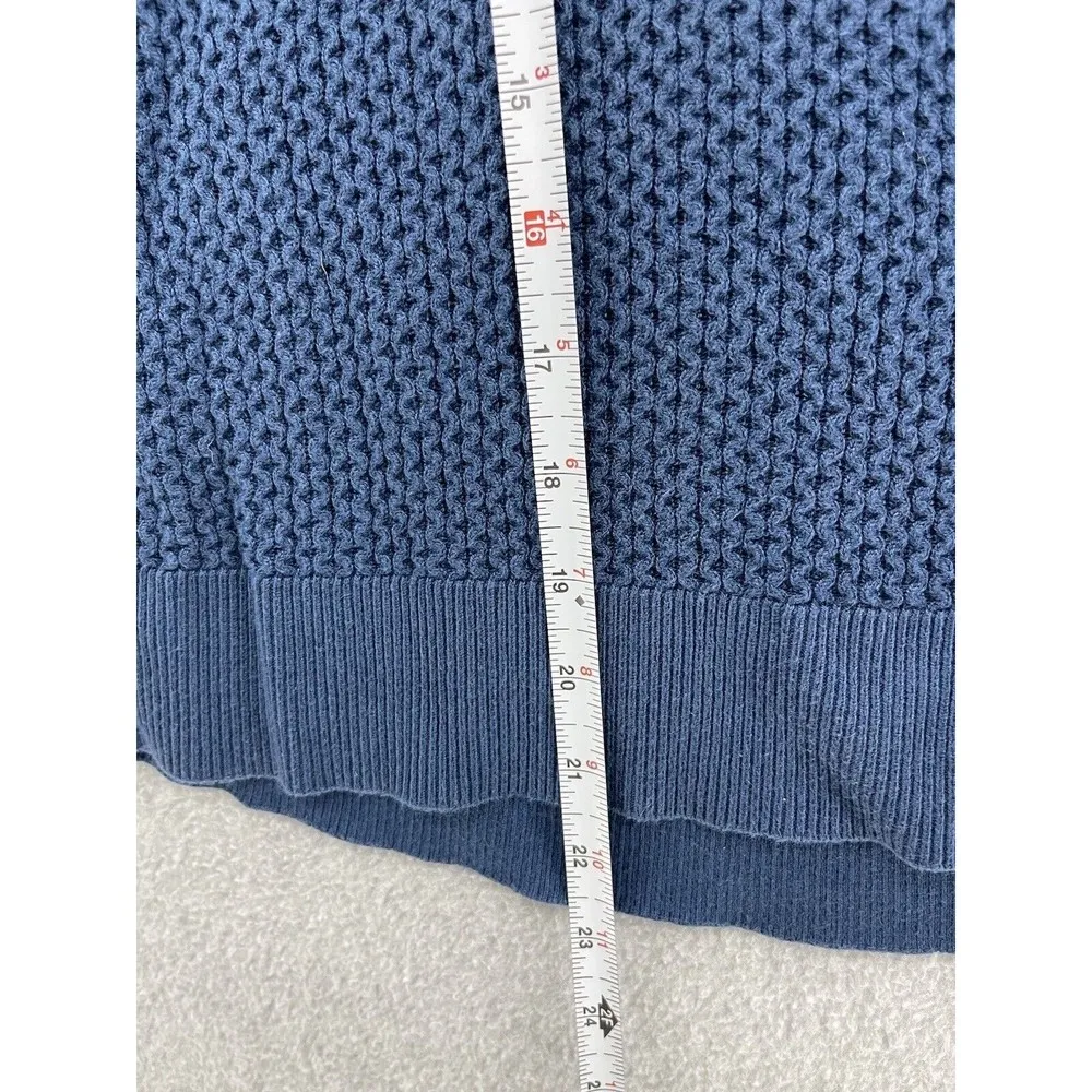 Ann Taylor Women's Pullover Knit Sweater Solid Blue Size Medium Long Sleeve - Image 5